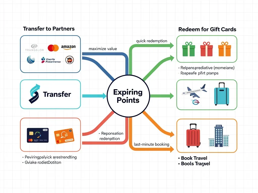 Infographic showing strategies to use expiring rewards points