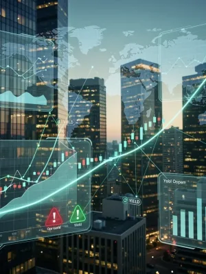 Graph showing real estate market volatility with mitigating strategies.