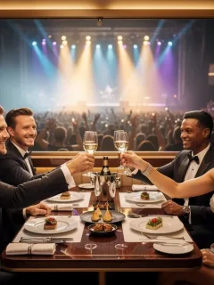 People enjoying a VIP concert experience with credit card event perks