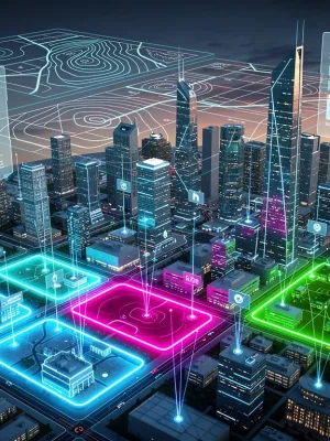 Urban planning map showing future commercial development zones and regulatory changes for real estate investment in 2026.