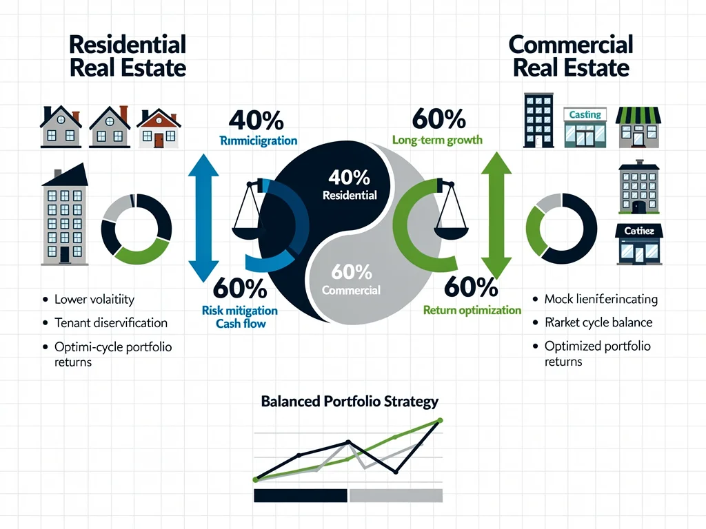 Infographic detailing benefits of 70/30 residential-commercial real estate split.