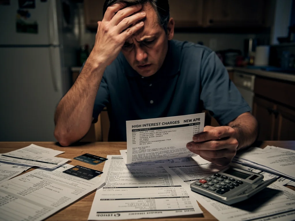 Consumer struggling with high credit card interest rates due to inflation