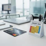 Credit card with 2026 calendar highlighting extended warranty changes