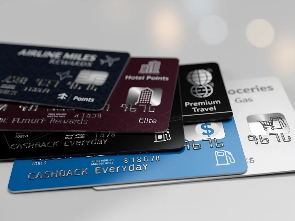 Diverse credit cards showcasing various reward categories