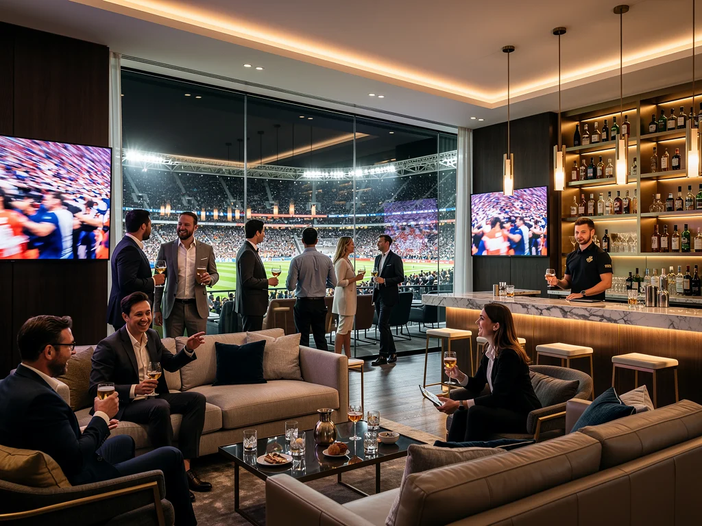 Exclusive lounge access at a sporting event through credit card benefits