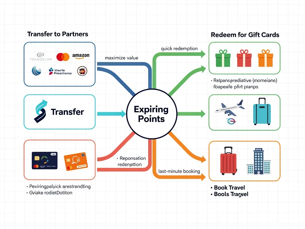 Infographic showing strategies to use expiring rewards points