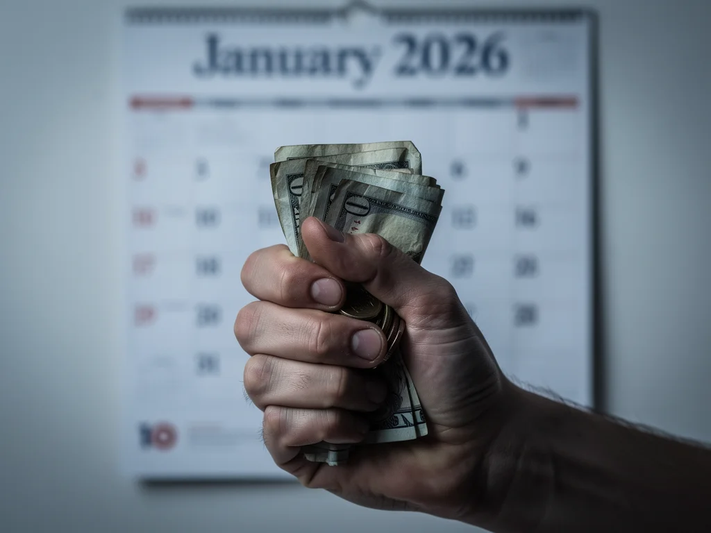 Hand holding money, symbolizing financial burden in early 2026