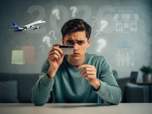 Confused person missing out on credit card benefits 2026