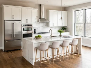 Modern renovated kitchen interior for high real estate ROI