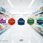 Illustration of top 5 loyalty programs offering double points on grocery shopping in 2026.