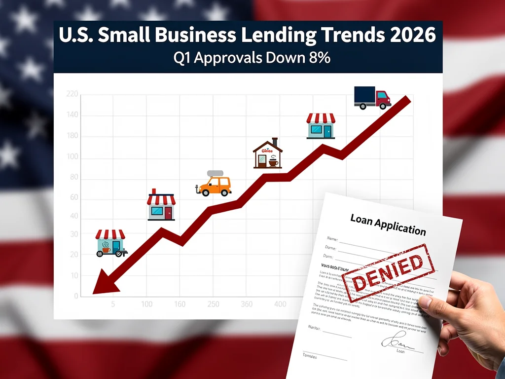 US Small Business Lending Trends 2026: Q1 Approvals Drop 8%