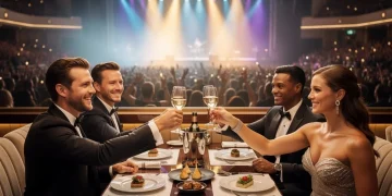 People enjoying a VIP concert experience with credit card event perks